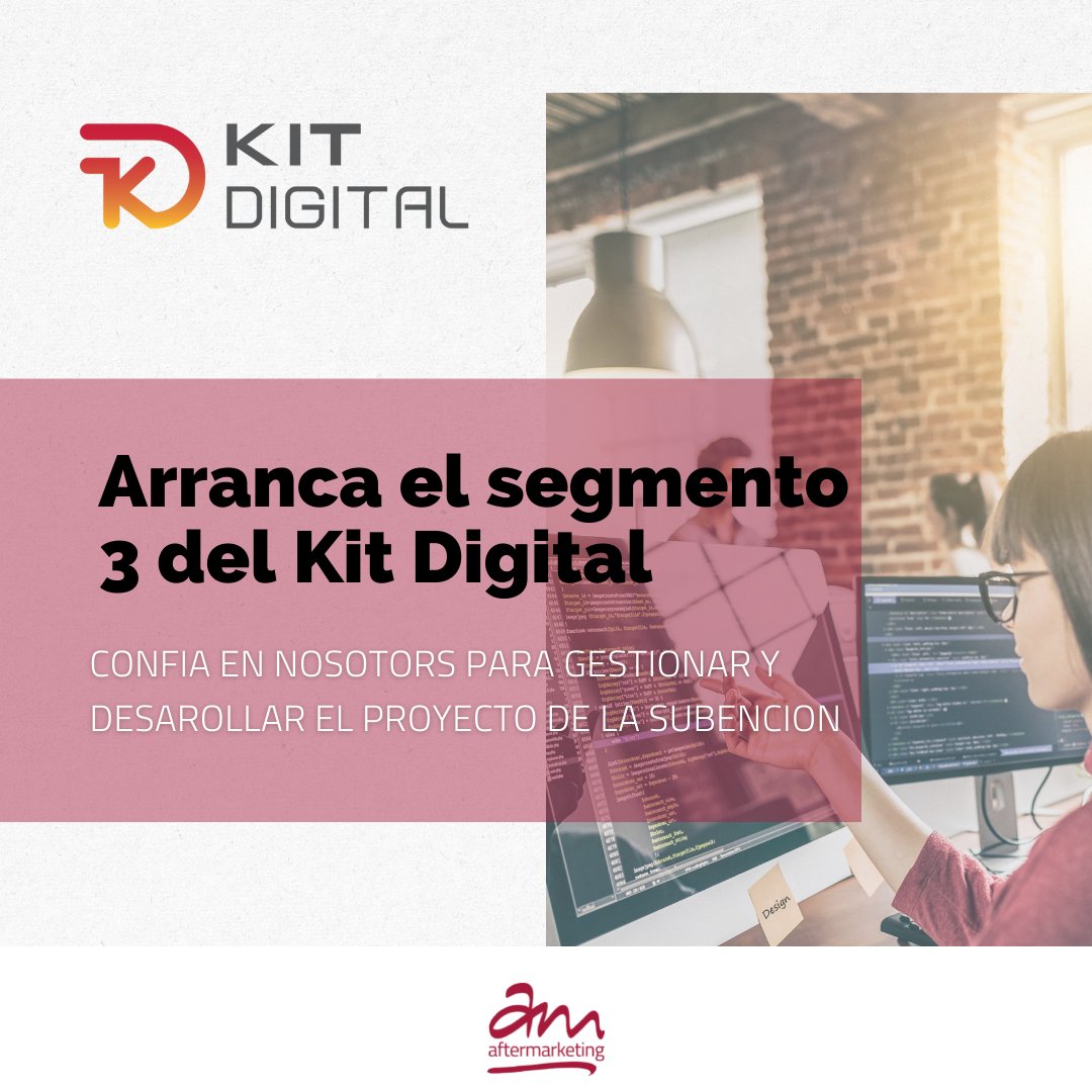 Aftermarketing_'s tweet photo. En Aftermarketing te ayudamos a conseguir la subvención del Kit Digital.

Te acompañamos tanto en el proceso de solicitud, como en el asesoramiento y desarrollo del plan de digitalización.
¡No dejes pasar esta oportunidad para tu empresa!👩‍💻 https://t.co/kAMASVRQVx