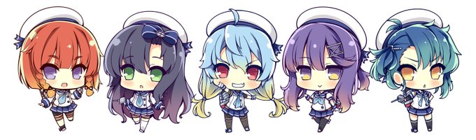 平戸チャンが実装される前に択捉型全部描いたのですけど、まだ択捉型増えない…? 