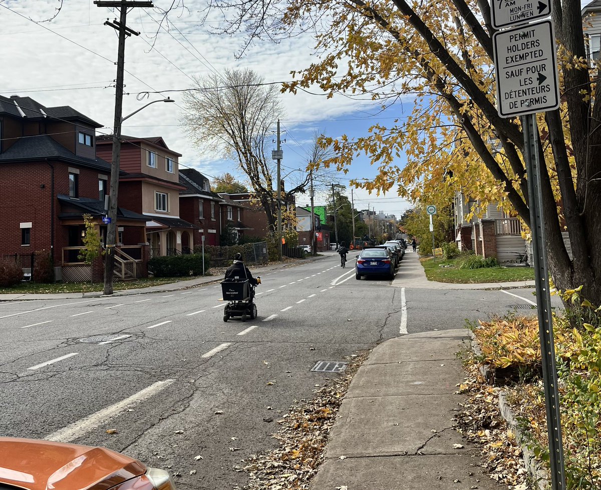 A planner friend made a great point the other day: why don’t we call bike lanes by what they really are?

Active transportation mobility lanes.

For electric wheelchairs, e-scooters, skateboarders, + yes, bikes. #OttVotes can we not agree that everyone deserves mobility options?