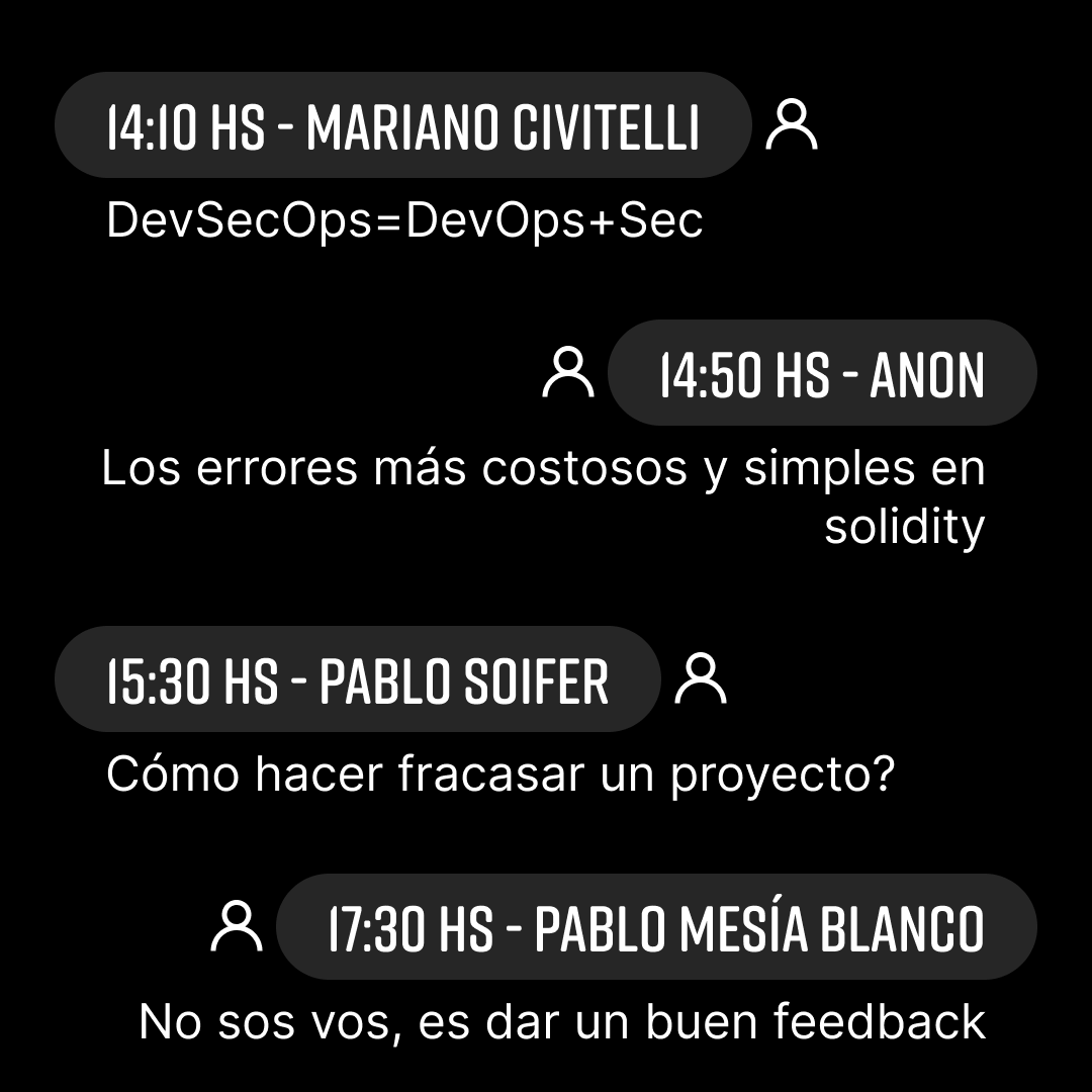 nerdearla's tweet photo. 👀Ya ya ya arrancamos con las charlas de la tarde del #trackSEC 🔒
Accede desde 📲 https://t.co/34vefB8lUA
#security #scanning #mobile #sec #workshops https://t.co/L5cjqTEXfT