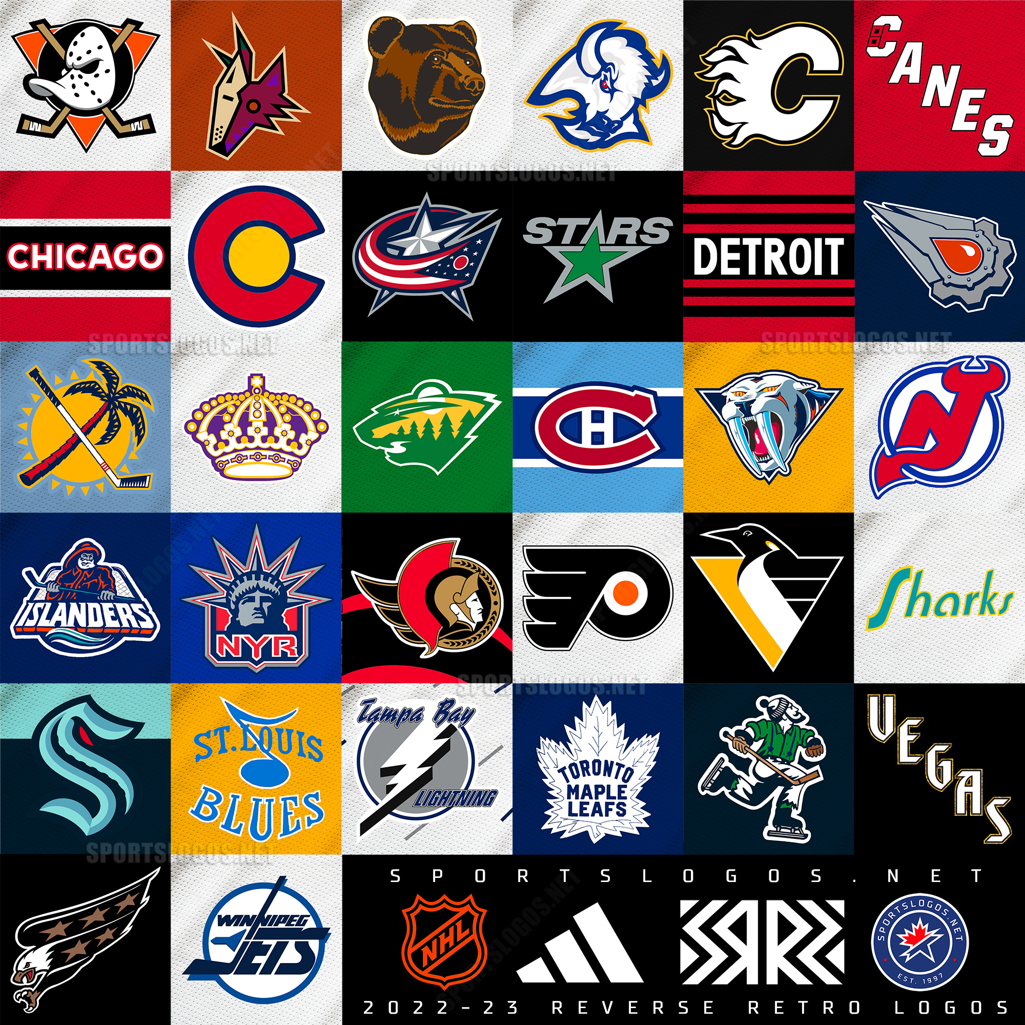 NHL Reverse Retro jerseys for 2022-23 season