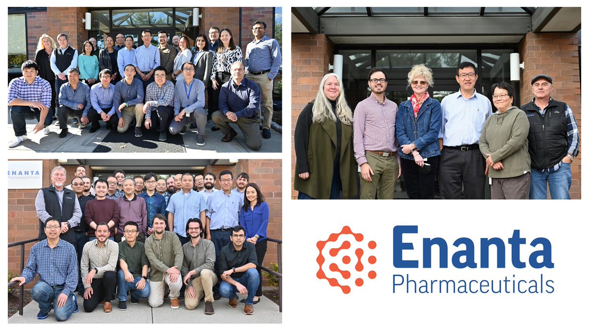 EnantaPharma's tweet photo. It's National Chemistry Week and we couldn't let it end without giving a shout out to all the amazing chemists at Enanta. We are thankful for your hard work and so proud of all you have accomplished for the company. #chemistry #RSV #COVID #hMPV #HBV https://t.co/6pYWUMmza7
