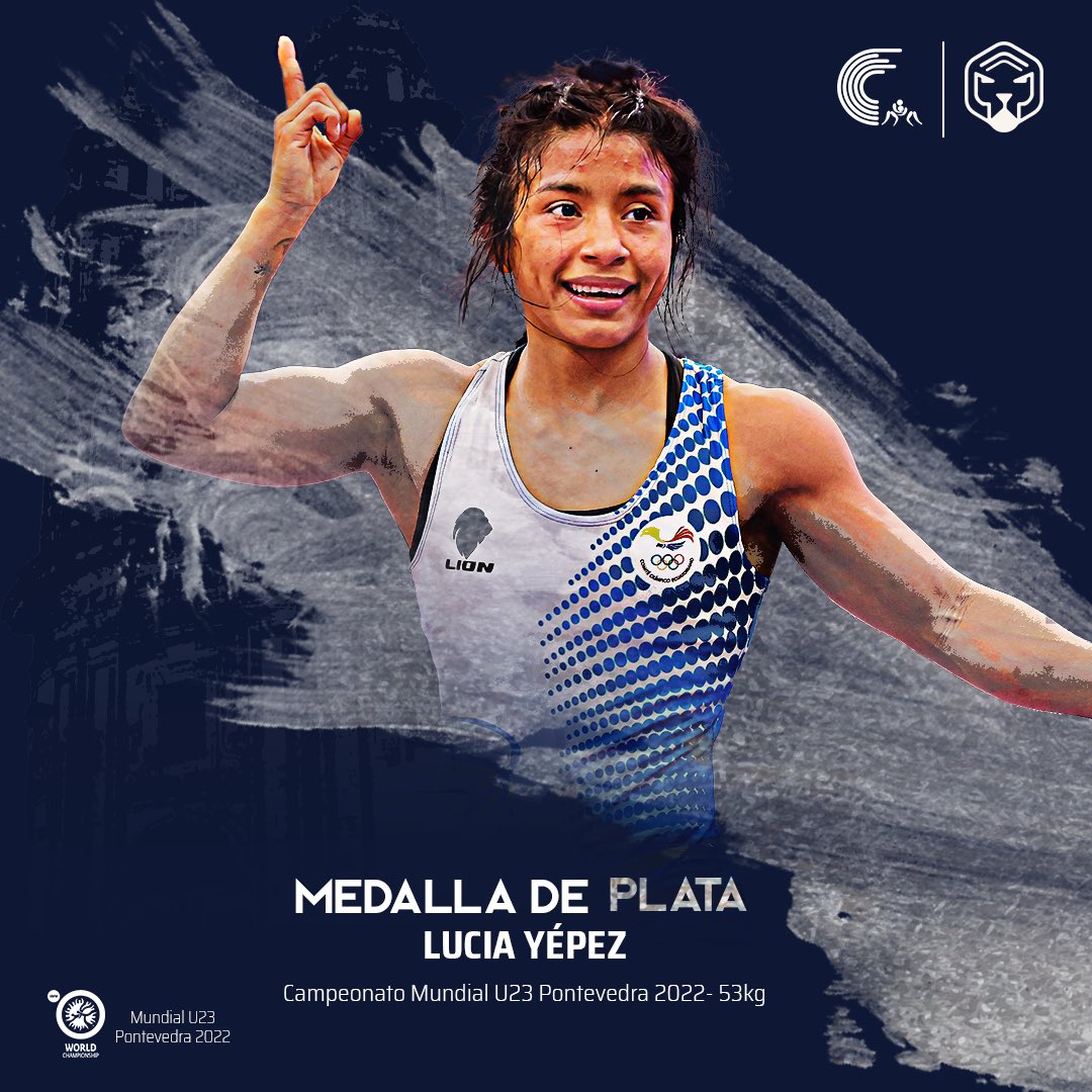 SportlandC's tweet photo. ¡PLATA MUNDIAL PARA LUCÍA YEPEZ! La tigra consigue la segunda medalla mundial sub23 de lucha para el país.🥈🤼‍♀️🔥 Felicitaciones Lucía, el esfuerzo y entrenamiento diario reflejado en esta medalla. Eres un orgullo. ❤️#TeamSportland #WrestlePontevedra #LuciaYepez https://t.co/AMwL54Zdh4