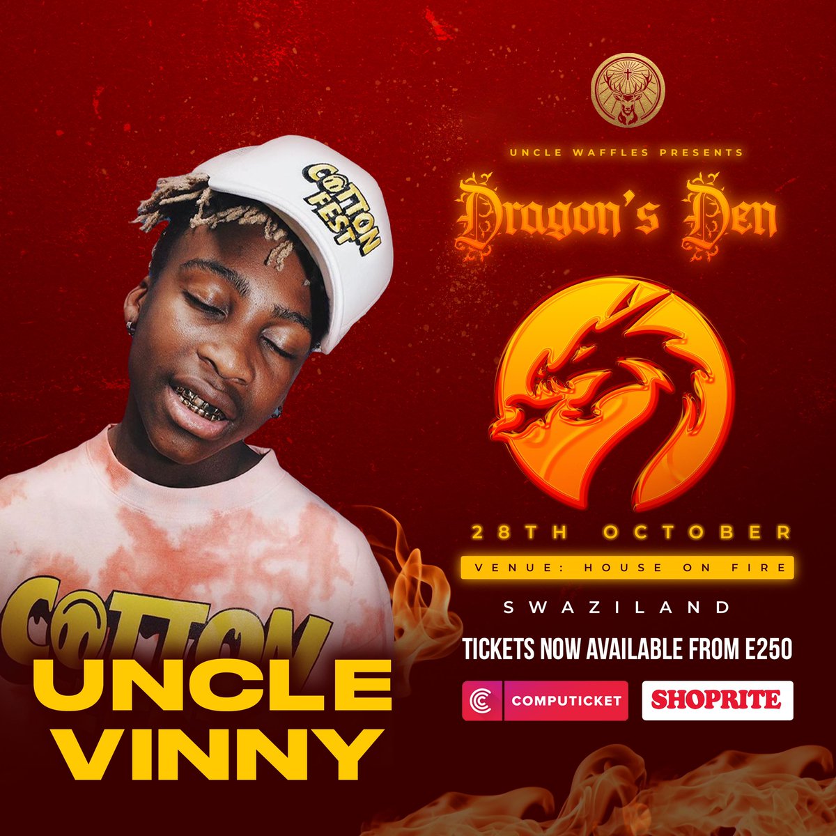 I got my favourite uncle rocking with me in Eswatini let’s gooo🥹🇸🇿 Ticket link: computicket-boxoffice.com/e/dragons-den-…