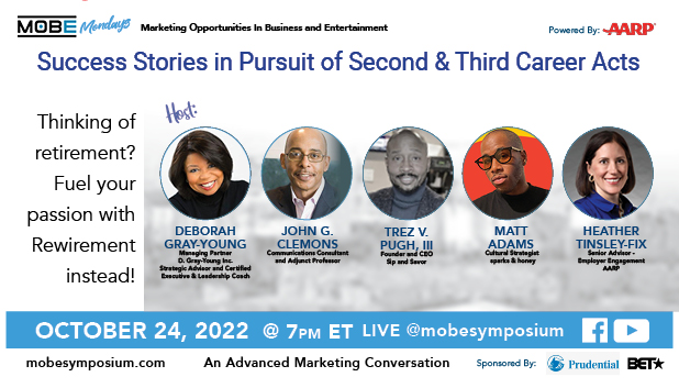 MobeSymposium's tweet photo. Just added @htinsleyfix from our partner AARP to our discussion next Monday 10/24!  #Rewirenotretire #onlyatmobe #thefutureofwork https://t.co/telRDPfXRq