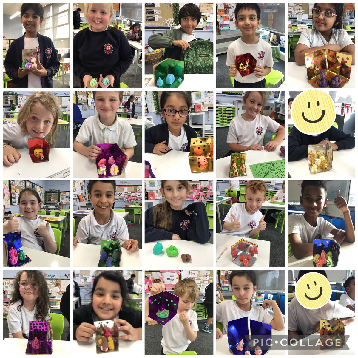 Y4Barton's tweet photo. To complete our ‘Art of the World’ topic, which has been specifically inspired by Yayoi Kusama, we created our own infinity rooms and clay sculptures ♾
We also wanted to show our skills on paper, by creating ink drawings, using nothing but a black felt tip 🎃 #yayoikusama https://t.co/WsFzKZFz4C