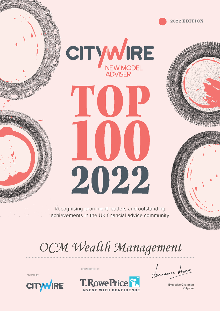 Always great for the hard work of the team to be recognised by the <a href="/NewModelAdviser/">Citywire New Model Adviser</a> Top 100 award! 

The #NMA Top 100 celebrates the best of the UK’s professional financial planning community and we're always very proud to be featured on here!!