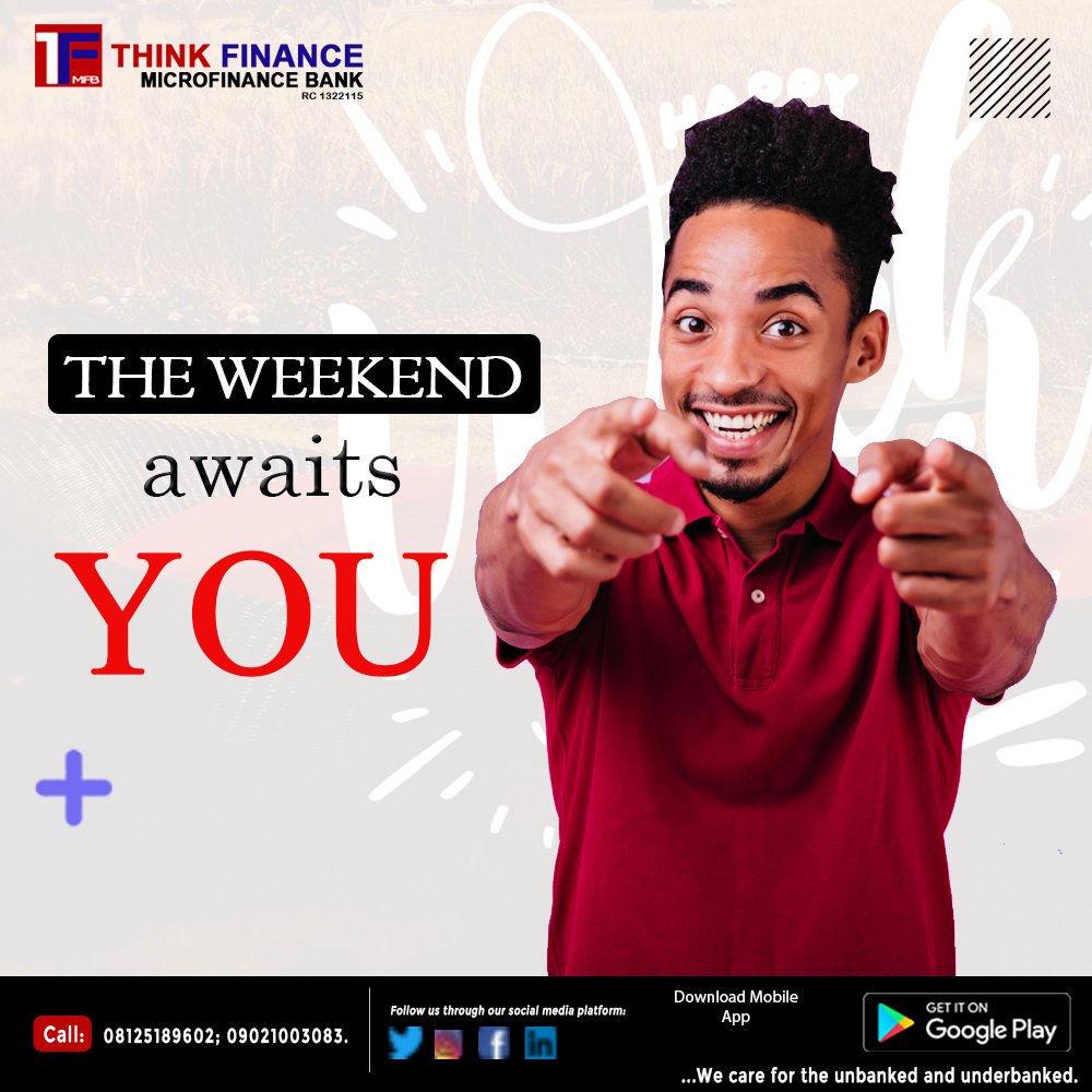 ThinkFinanceMFB's tweet photo. Be the Star of your own weekend showπ.
#thinkfinance #finance #october #weekend #tgif https://t.co/Z77oHS0yee