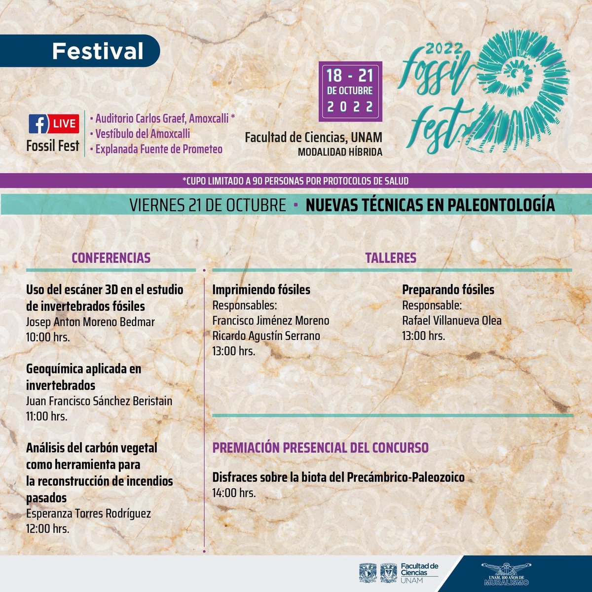 fciencias's tweet photo. ¡Buenos días! ☺️ Hoy es el último día del #FossilFest 🦖🦕🦴 te esperamos https://t.co/NrhA6OlG43
