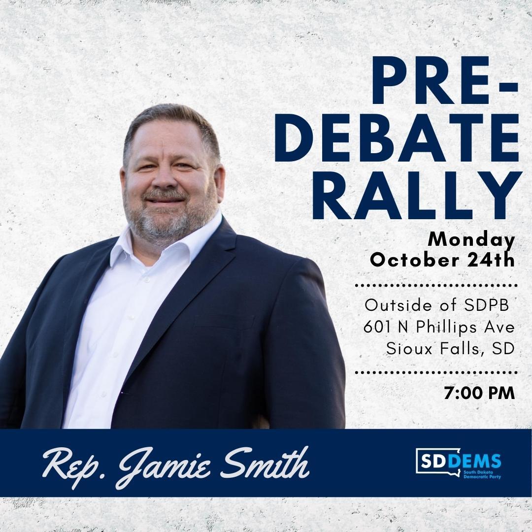 Sioux Falls folks, Join us on Monday at 7:00 pm to hold signs and show support for Jamie as he heads into his debate with South Dakota Public Broadcasting !