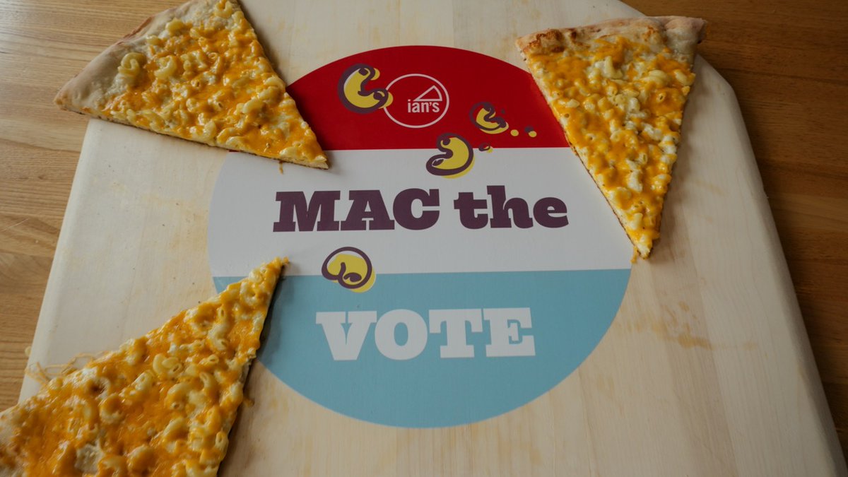 IansMadison's tweet image. It's #FreePizzaFriday! Time to reward one lucky follower with 10 free slice cards! 

Retweet this tweet &amp;amp; help us spread the word about our biggest 'za giveaway in company history!

#MacTheVote happens Election Day from 5-10pm. We'll have a free Mac slice for each customer!