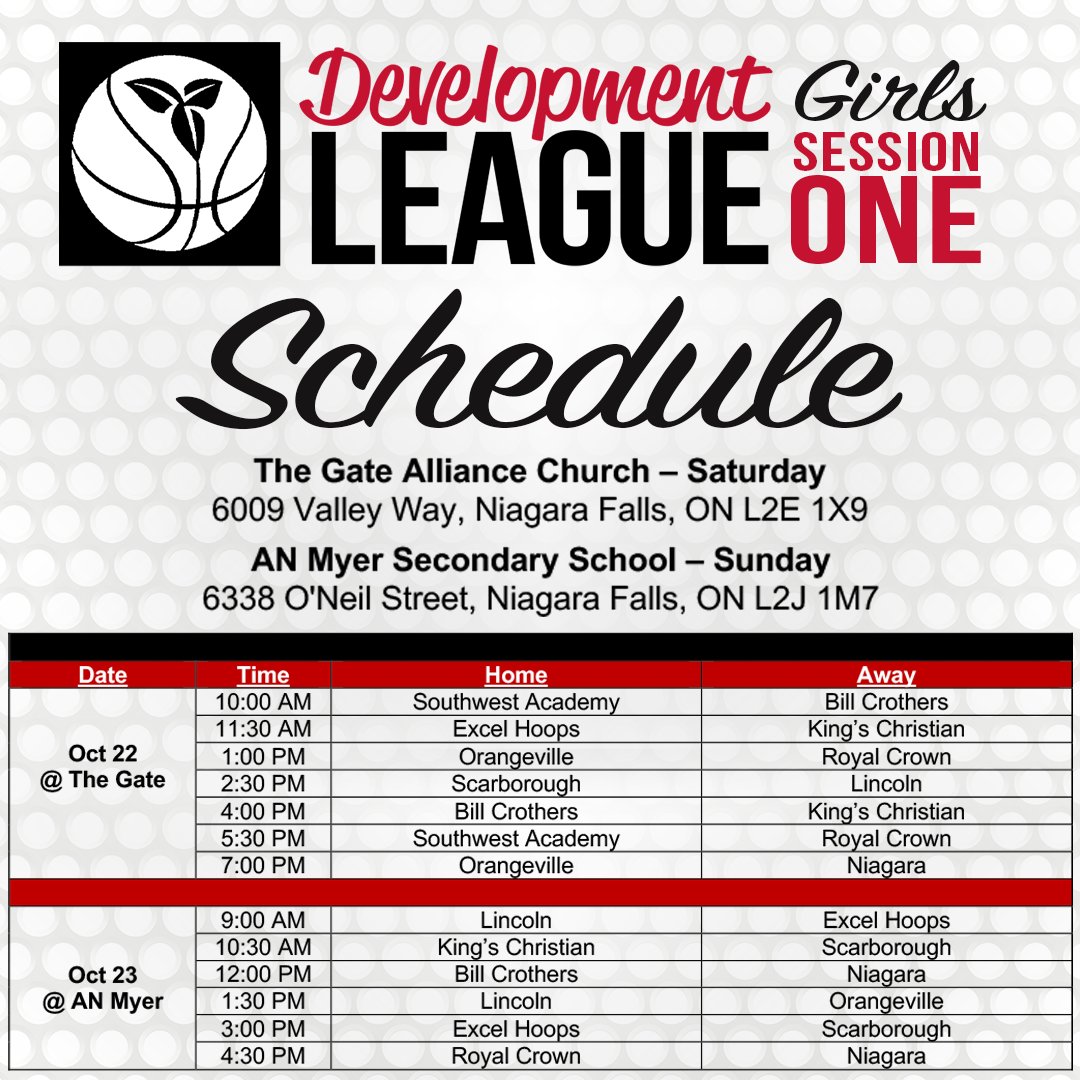 Tomorrow's schedule for our first Girls Session of the season! 🔥

#FutureOfElite