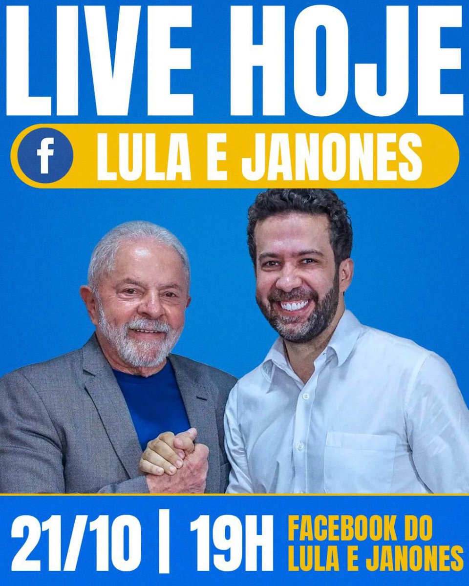 joseguimaraesce's tweet photo. ATENÇÃO!!! Assista e compartilhe a live de Lula com André Janones hoje. Tem muita coisa boa vindo aí!! https://t.co/L7A4BkiDNf
