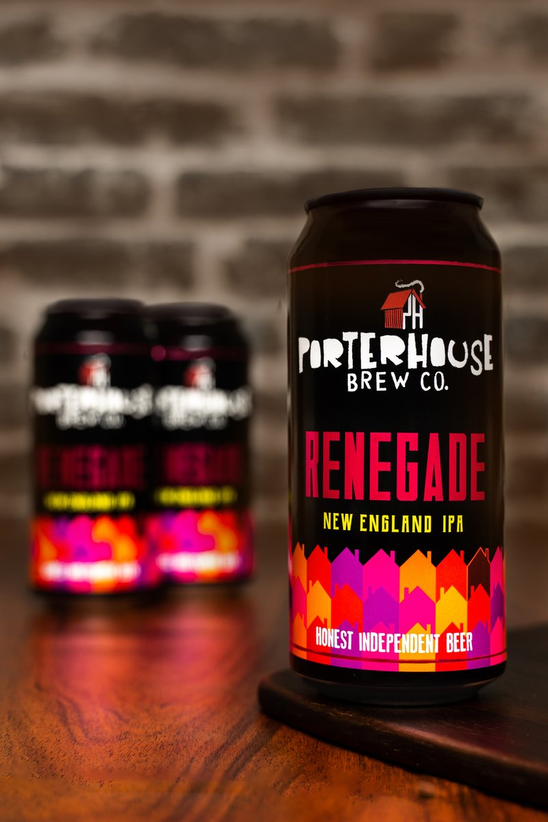 RENEGADE New England IPA

Malts: Ale, Oats, Cara, Wheat
Hops: Magnum, Galaxy, Mosaic, Amarillo
ABV: 5.3%