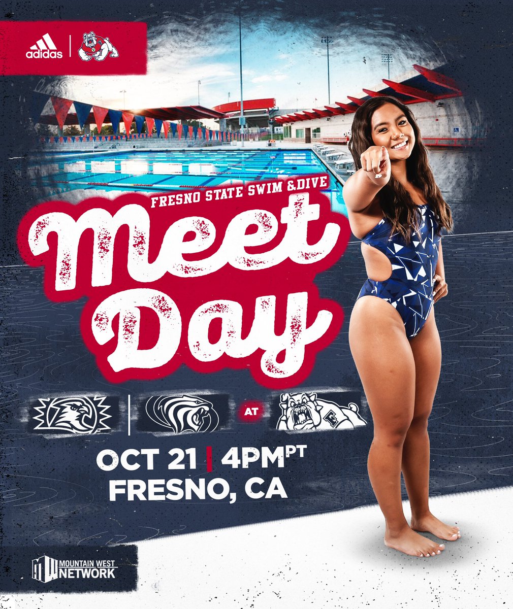 FresnoStateSwim's tweet photo. ✨DUAL✨ MEET DAY

🆚 Fresno Pacific 
📍Fresno State Aquatics Center
⌚️ 4 p.m. PT 
📺 https://t.co/SLIaBaMXsL
📲 https://t.co/zRZM44Wutl
📊 https://t.co/VL3nDN0X9x

#GoDogs | #ForTheV https://t.co/VQwKgSVexm