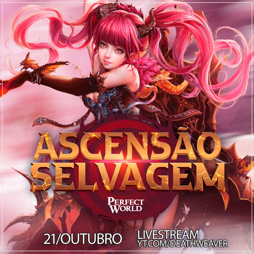 deathweaverftw's tweet photo. É HOJE! Chegou a nova atualização "Ascensão Selvagem" lá no Perfect World!
Ficou interessado? Então já coloca pra baixar:
https://t.co/Y2hFJo2BPg
Livestream começa às: 17h00! (21/10) https://t.co/FVHGRyDVe5