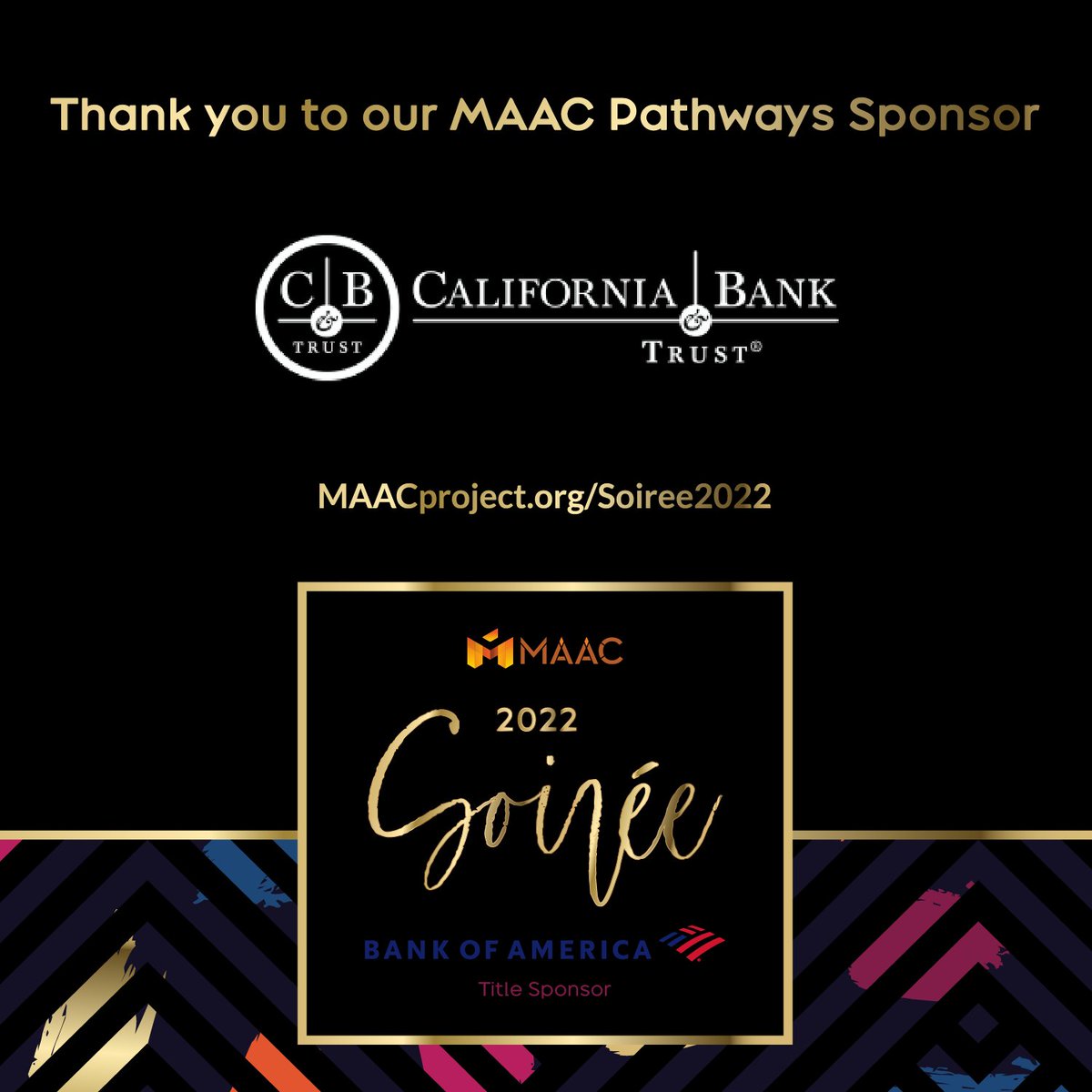 MAAC_1965's tweet photo. Thank you to California Bank &amp; Trust for supporting our 2022 MAAC Soirée as one of our MAAC Pathways Sponsors! 

With your support, we're helping more than 75,000 individuals thrive!

#MAACthanks #MAACSoiree2022 https://t.co/HulTYRswXY