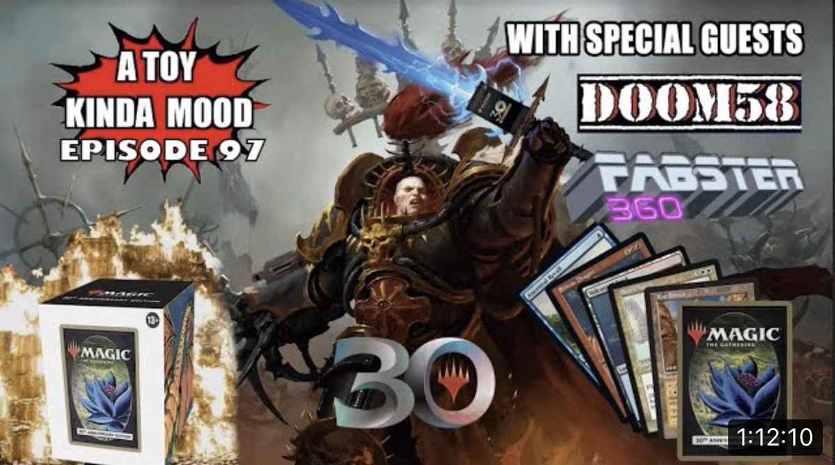 RonBurtles's tweet photo. Check out my return to @AToyKindaMood with this #mtg episode. Great chat about pros and cons of the current state of the game. @wizards_magic #MagicTheGathering   https://t.co/Qiwtkqur4T https://t.co/yRqPr3IJdw