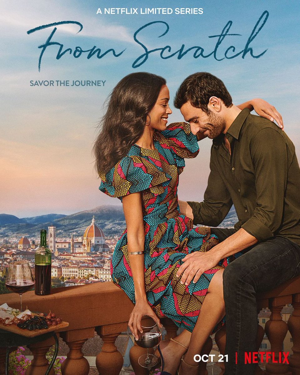 Weekend plans: #FromScratch is #NowStreaming on @netflix! 🤩🍝🍷💙