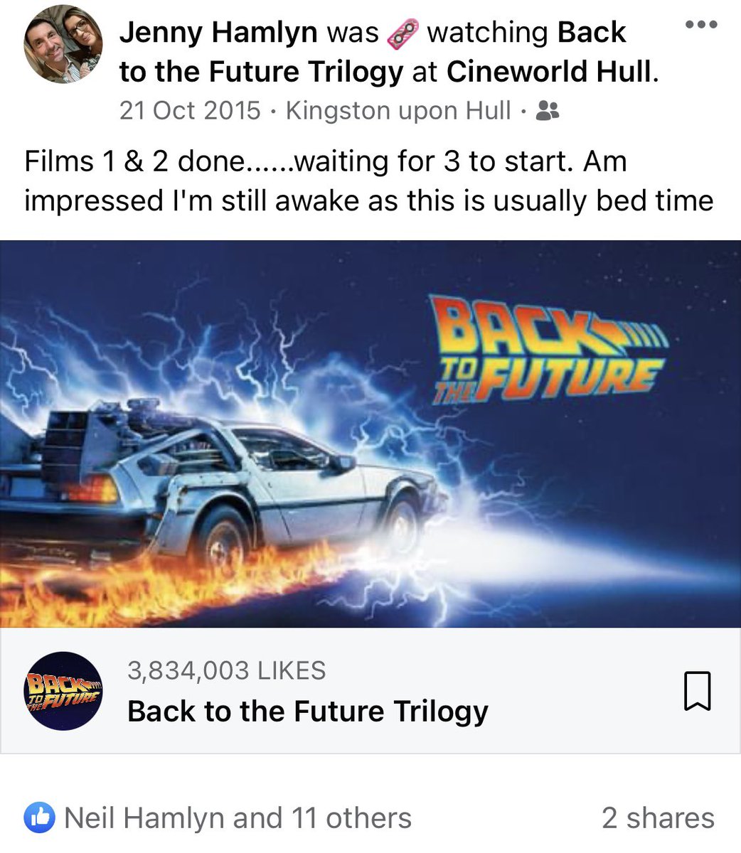 One of the best things we did on the original Back to the Future Day was to go and watch all three movies back to back at the cinema. A memory I will never forget 🥰