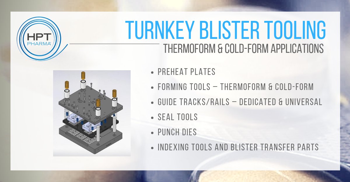 HPT_Pharma's tweet photo. We have successfully designed and manufactured #turnkey blister #packaging tooling for thermoform and cold-form applications. All tooling is engineered and manufactured in-house using state of the art design tools and manufacturing equipment. #blistertooling #pharmaindustry https://t.co/IXv0pga6Mx