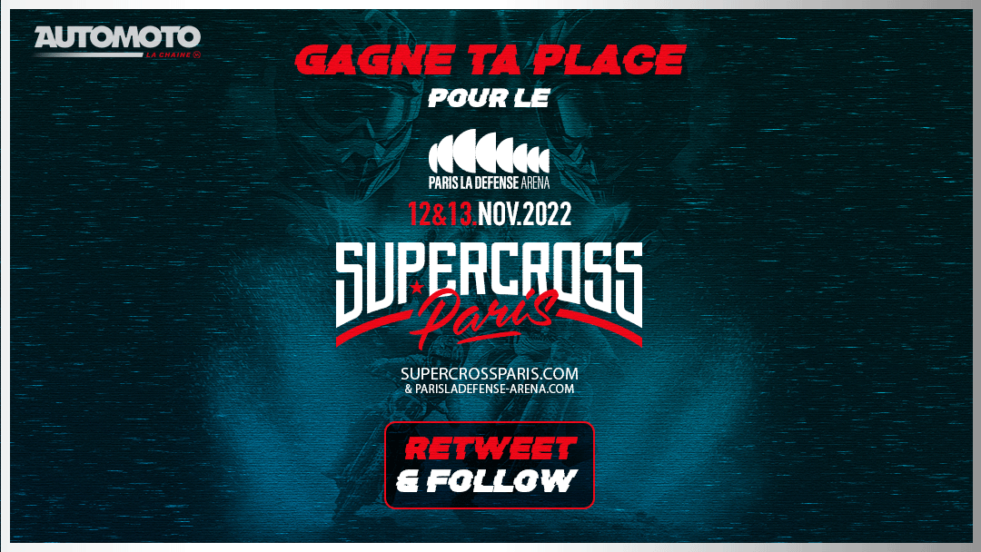 chaine_automoto's tweet photo. 🎁 Tentez de gagner vos places pour le Supercross de Paris, pour participer, c'est simple : 
🔃 Retweet ce post 
▶ Follow @chaine_automoto https://t.co/r4KUd0sE0u