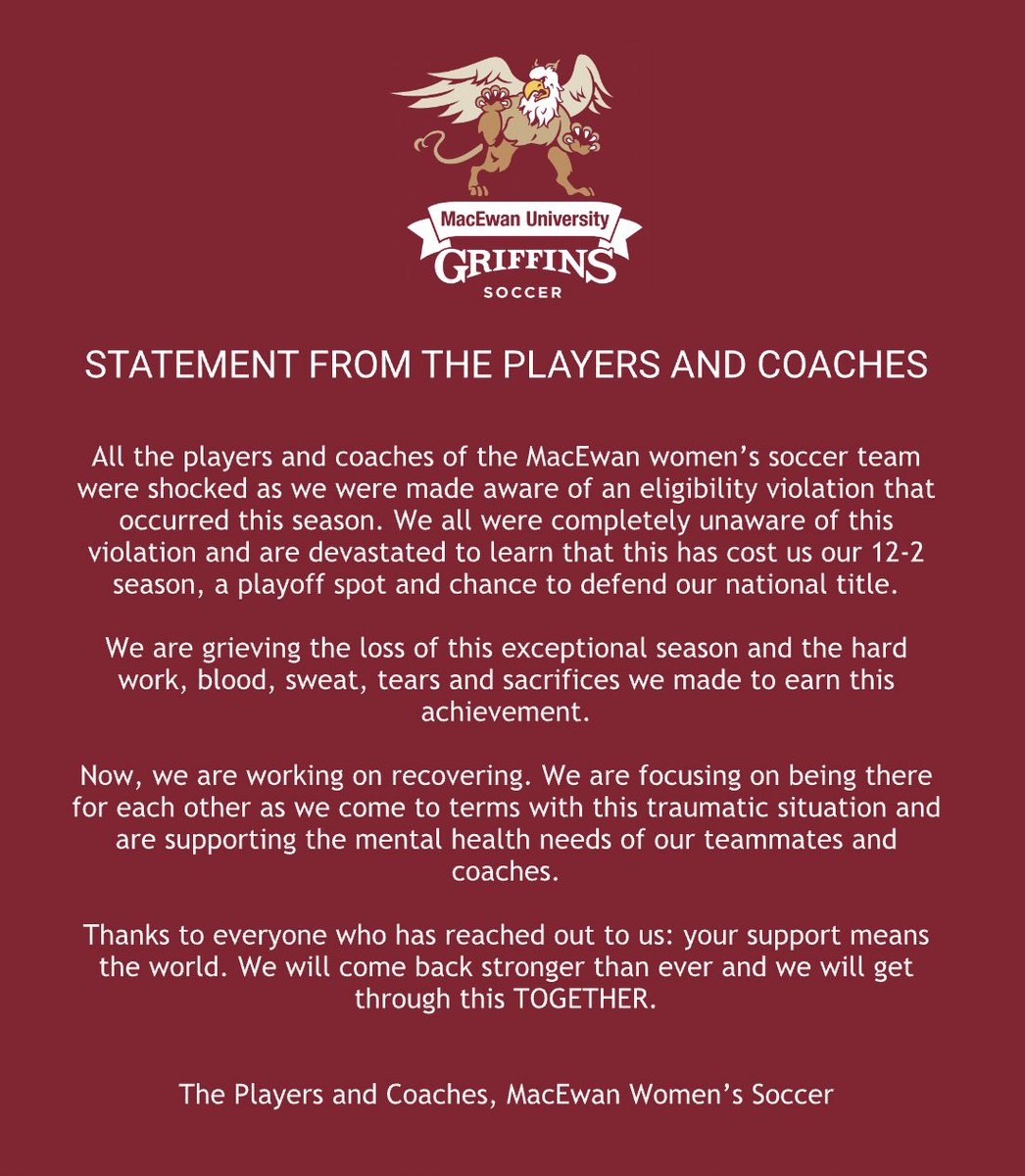 W⚽️ | Statement from the players and coaches