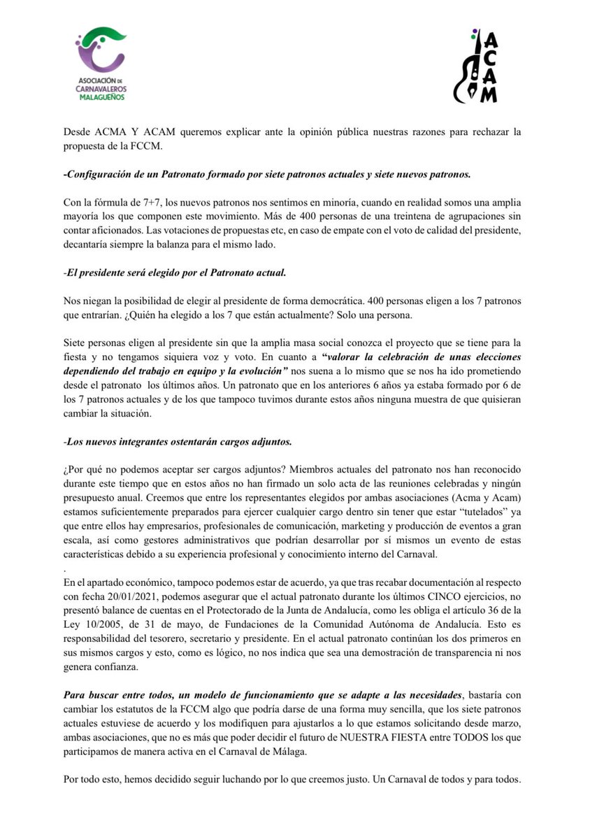 Asociacion Carnavaleros Malagueños tweet media