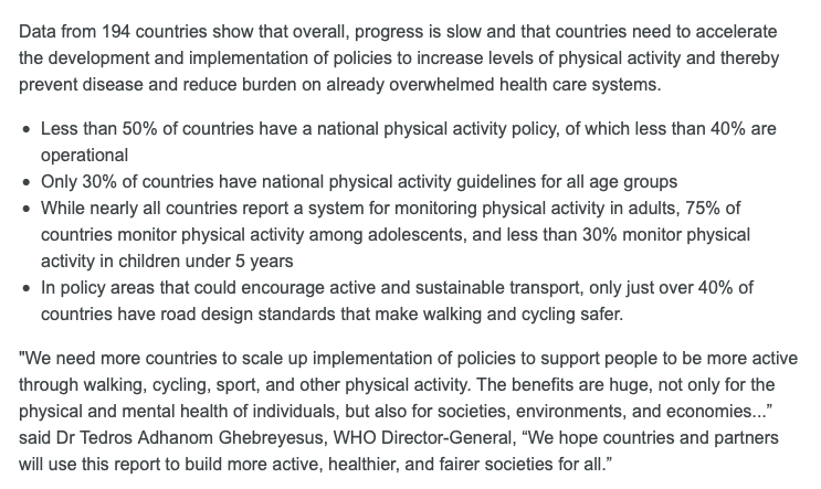 LondonPehwb's tweet photo. 'World Health Organisation (@WHO) highlights high cost of #physicalinactivity in first-ever global report': https://t.co/1ac3zo6o8p https://t.co/zMpI8ptHiz