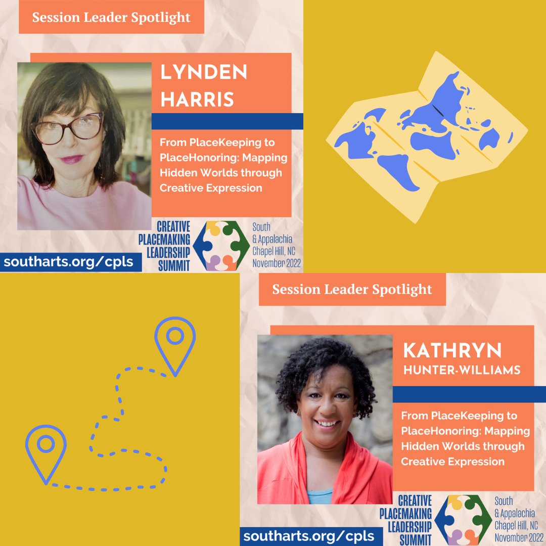 JOIN US on 11/4 for an interactive mapping workshop @ the Creative Placemaking Summit! We will explore place-keeping &amp; place-honoring within our own context, creating interactive maps with individual &amp; communal significance. southarts.org/programs-confe…