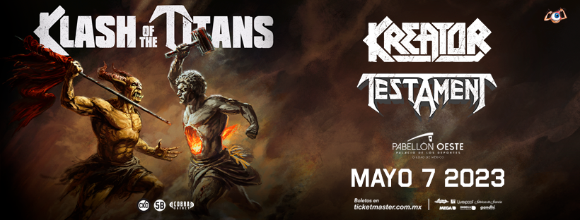 KLASH OF THE TITANS: KREATOR / TESTAMENT Estamos a la venta!!! En taquillas del Palacio de los Deportes de Martes a Sábado (de 11 a 17:00 hrs en la taquilla de puerta 1) 
 y sistema Ticketmaster. 
bit.ly/KreatorTestame…