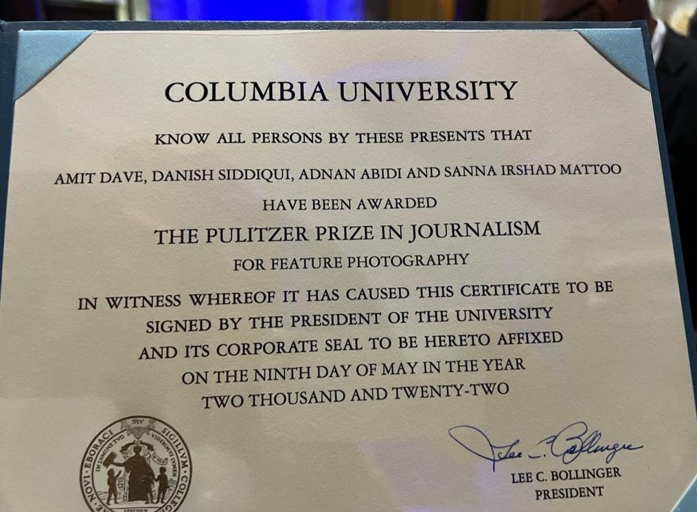 So unfair and unjust. I wasn't allowed to recieve the Pulitzer award ( @PulitzerPrizes) in person. #JournalismIsNotACrime