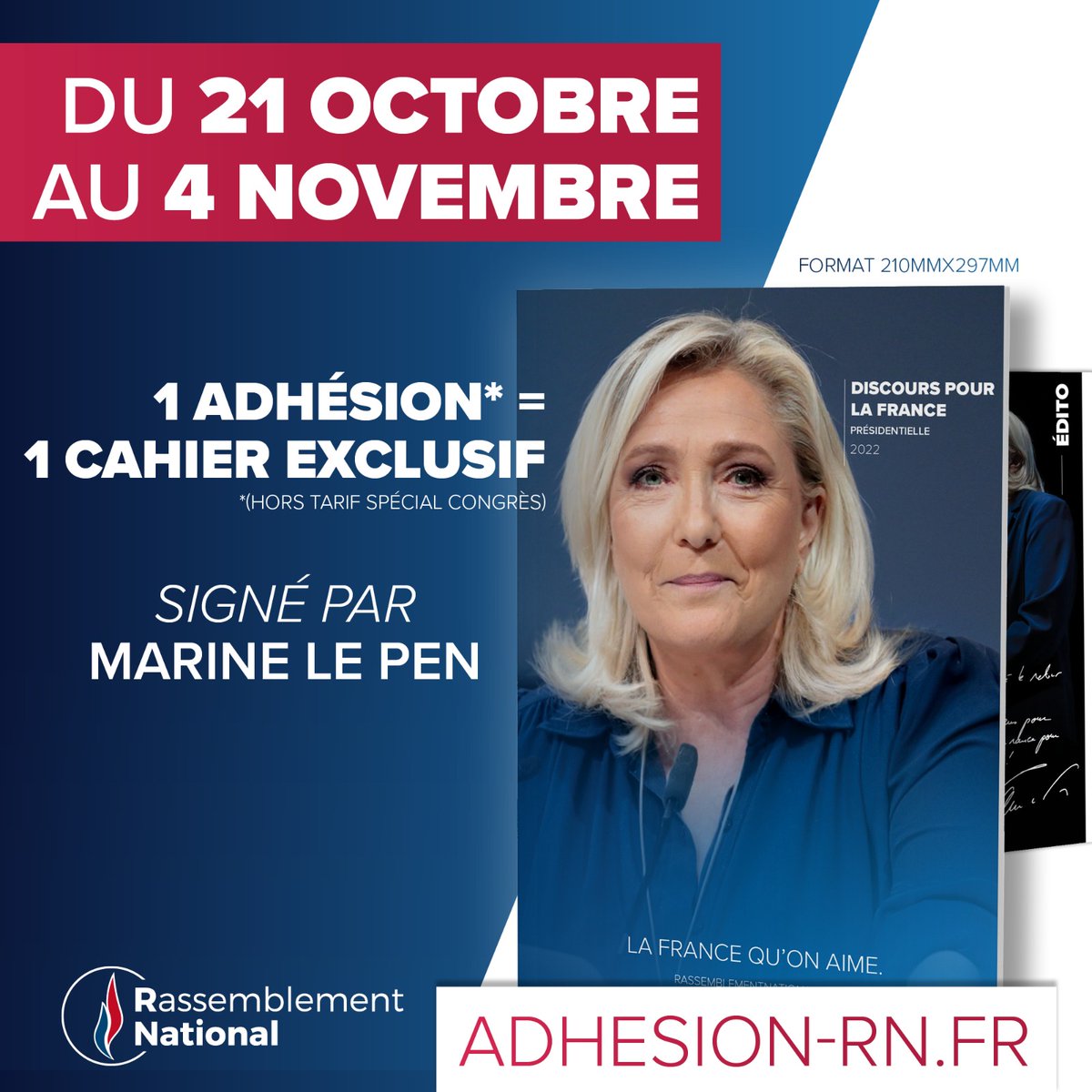 À l'occasion de notre XVIIIème Congrès, rejoignez-nous pour écrire l'avenir à nos côtés ! #CongrèsRN 👉🏻 adhesions-rn.fr