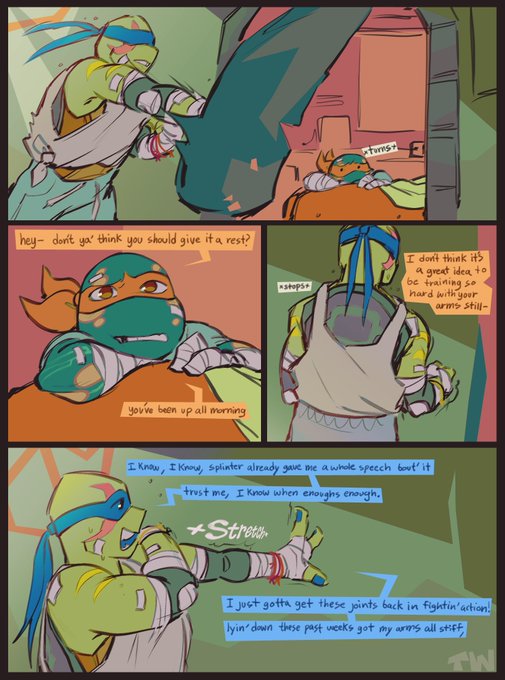 Overworked pt 1 and 2- (context- after movie and things are starting to go back to 'normal', and a certain perfectionist cant let it go) #rottmnt 