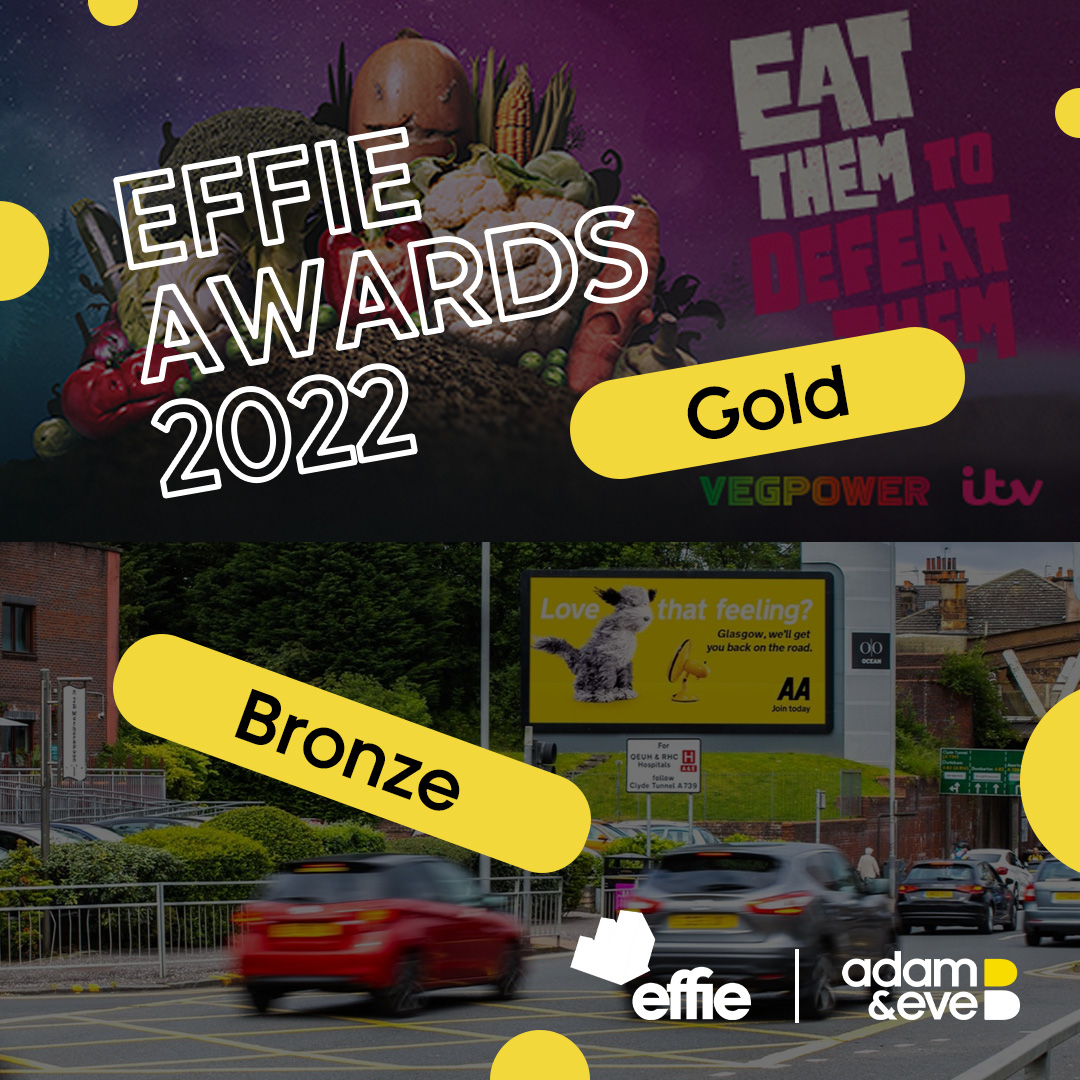 Recognising the most effective marketing work of the year, our planning team took a GOLD and a BRONZE at the @Effie_UK Awards last night, for our work with @VegPowerUK & @ITV and @TheAA_UK. 🙌 Huge congrats and thank you to our clients and our brilliant team of planners! 🔥