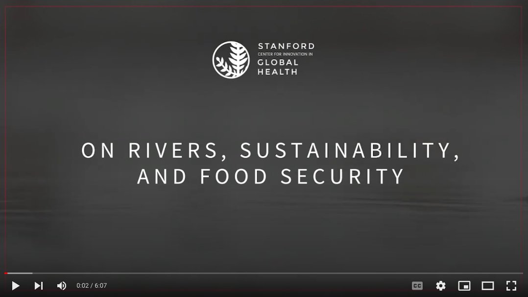 Preserving rivers 💧 has many benefits for #globalhealth, #climateresilience, and #foodsecurity. Learn more in this video interview with Dr. Rafael Schmitt (@RjpSchmitt) of @NatCapProject ⬇️ youtu.be/JYqM6zm2wqg
