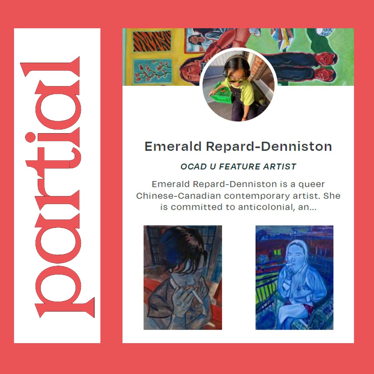 ⭐OCAD University Artist Showcase and <a href="/partial/">bean</a>.gallery present 2022 featured artist 𝗘𝗺𝗲𝗿𝗮𝗹𝗱 𝗥𝗲𝗽𝗮𝗿𝗱-𝗗𝗲𝗻𝗻𝗶𝘀𝘁𝗼𝗻.

Visit ocadu.ca/buyart to view the full artist showcase. …eraldrepard-denniston.partial.gallery