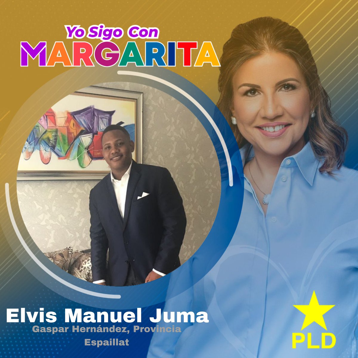 #YoSigoConMargarita 🌼 Elvis Manuel Juma, Gaspar Hernández, Provincia Espaillat.

#PLD #SEdeMargarita