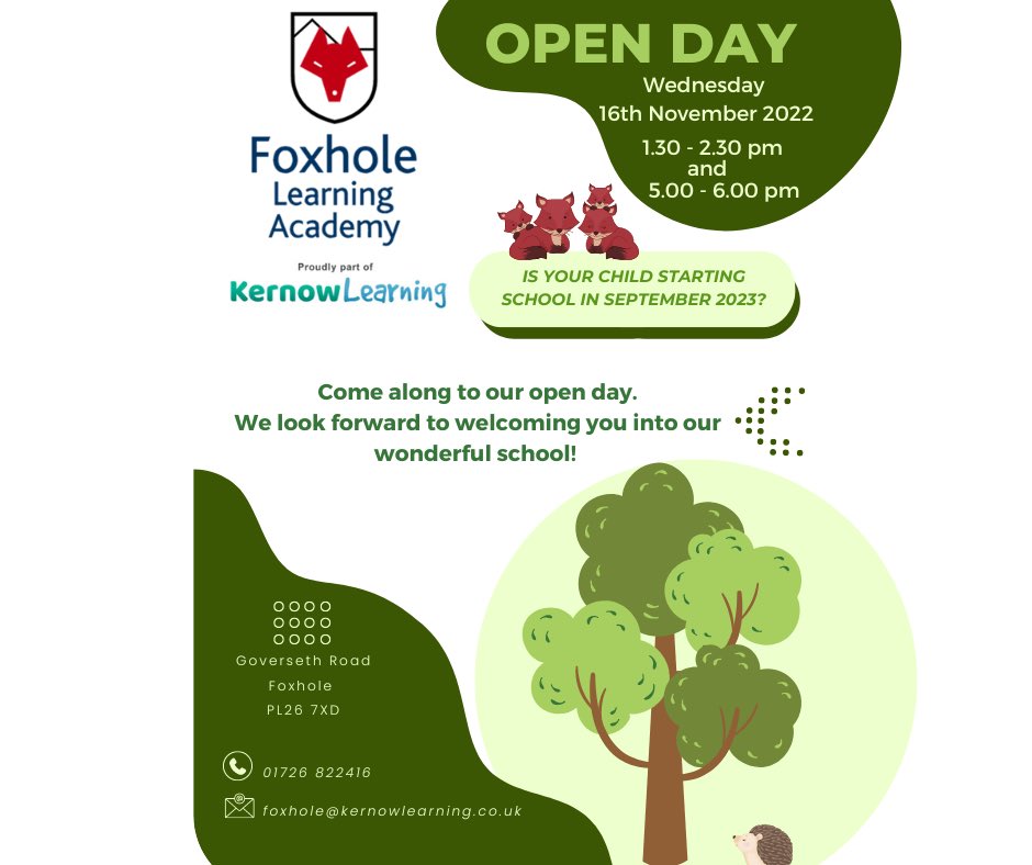 If you have a child starting school in September 2023…