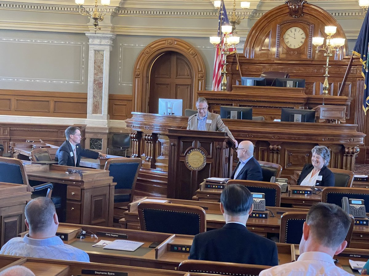 Brandi Miller is finishing her <a href="/KansasChamber/">The Kansas Chamber</a> Leadership Kansas experience. Today she is spending the morning with some familiar faces, including the Council’s Govt Affairs Contractor <a href="/shahirastafford/">Shahira Stafford</a> and partner at <a href="/ksgrainandfeed/">Kansas Grain and Feed Association</a>, <a href="/SeeberRonald/">Ronald Seeber</a>.