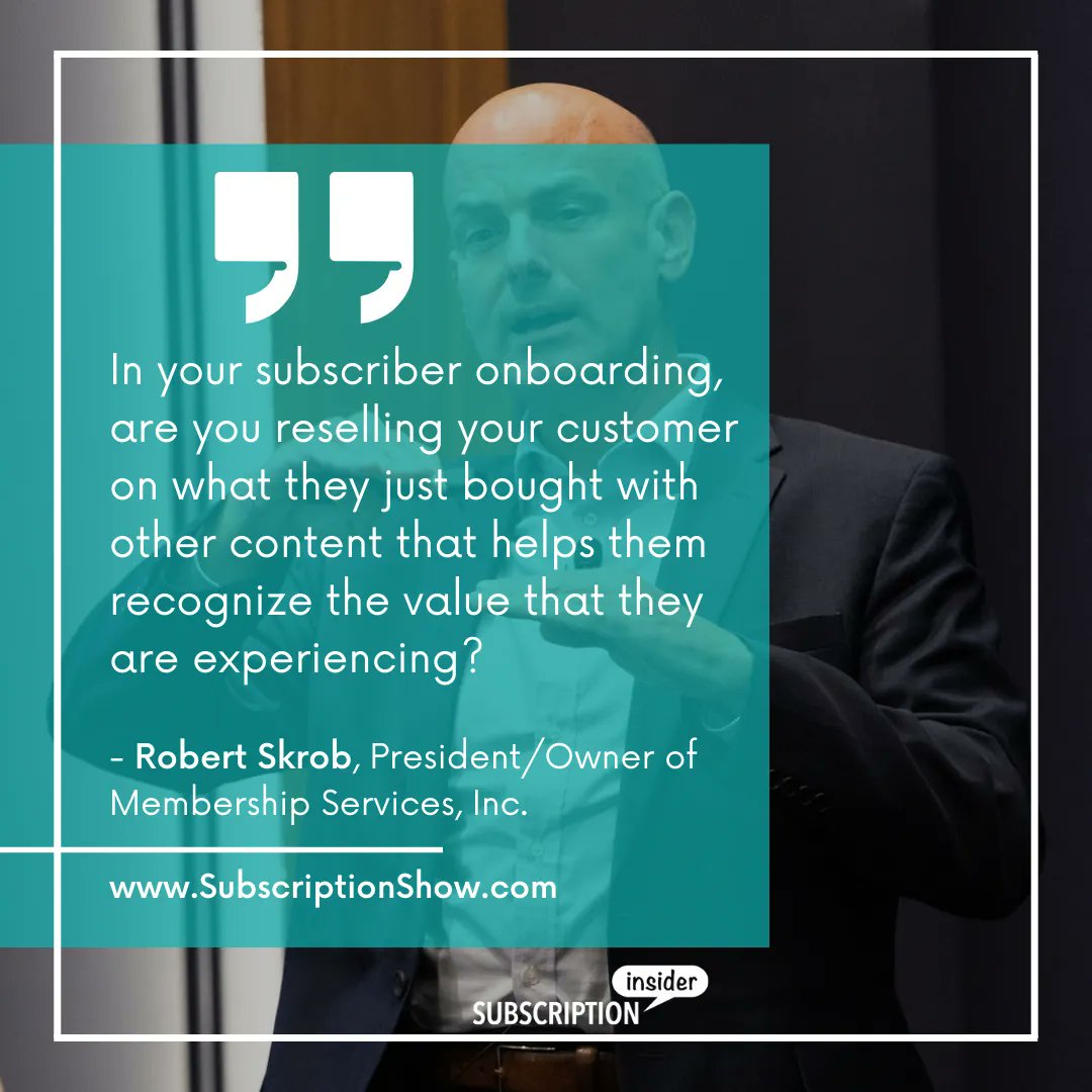 SubInsider's tweet image. Thanks to #SubShow speaker Robert Skrob for asking this important question! Learn more about the importance of customer onboarding from Robert here: buff.ly/3wzVNco  And attend #SubShow22 to get actionable strategies like this for what's next: buff.ly/3SpTUsk