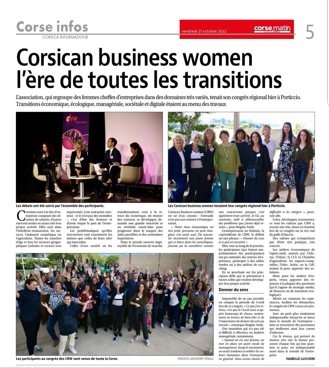 Merci à <a href="/Corse_Matin/">Corse-Matin</a> pour avoir su retranscrire l'événement d'hier et ce qu'il s'en dégageait : innovation, passion, dynamisme de la part de tous ces profils "de tout âge et tout secteur".

"Créer, développer, transmettre.  L'entraide n'est pas une entrave à l'entrepreneuriat" ✊