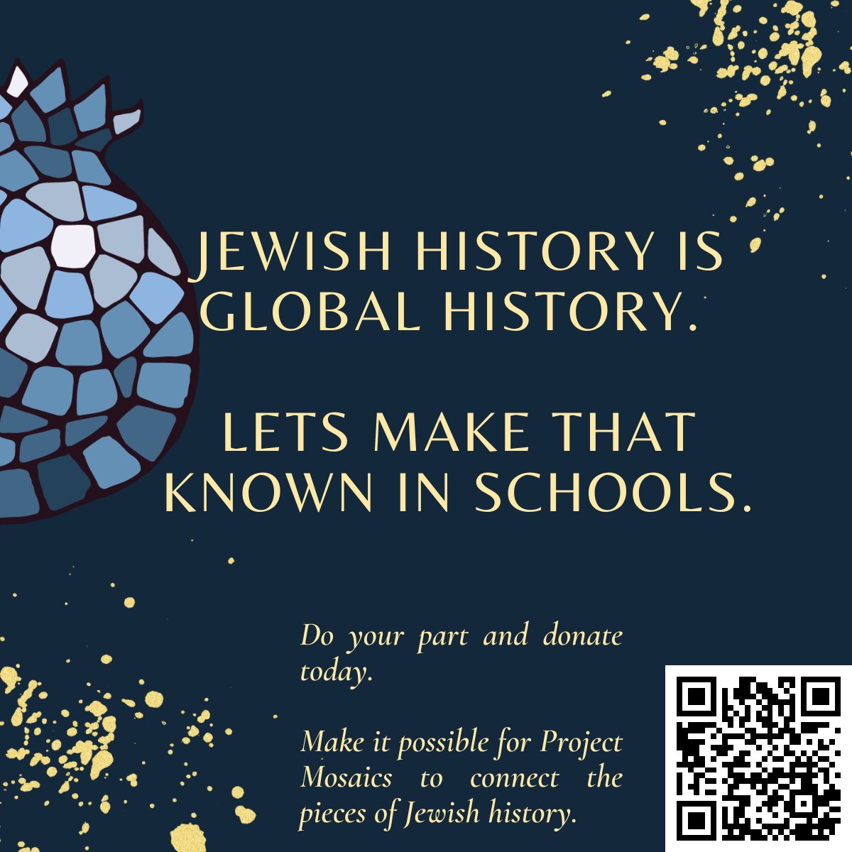 Donate to Project Mosaics today and help this education nonprofit get out of startup mode so we can connect the pieces of Jewish history in classrooms.

#donate #philanthropy #nonprofits #education #startup #fundraising
