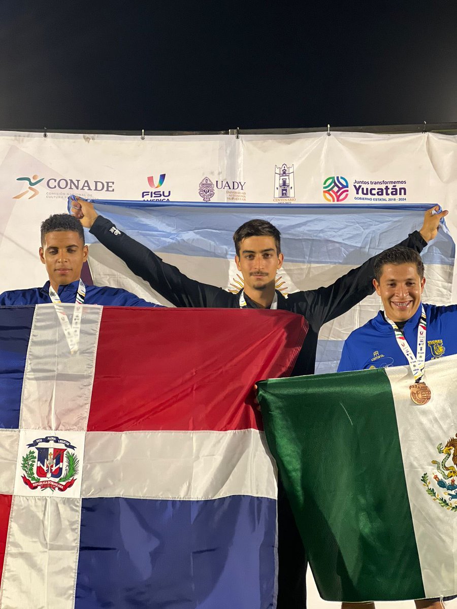 DeportesUdeSA's tweet photo. Programa Deportistas Universidad de San Andrés.
Estanislao Mendivil de la carrera de Economía, obtuvo para Argentina la primera medalla de oro en II FISU AMERICA GAMES, Mérida 2022 en los 800 mts PBen Atletismo 1.49.35 - 20/10/2022-
Orgullo UdeSA, y del Deporte Universitario . https://t.co/N5IJQWpzkz