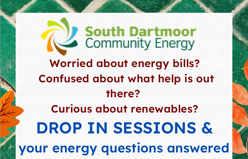 Sustainable South Brent (@sustainablesb) on Twitter photo Worried about Energy Bills?
Confused about what help is out there?
Curious about renewables?
Free, impartial energy advice to help you through the winter:
ssb.org.uk/event/energy-a…
<a href="/SDCEnergy/">South Dartmoor Community Energy</a> Worried about Energy Bills?
Confused about what help is out there?
Curious about renewables?
Free, impartial energy advice to help you through the winter:
ssb.org.uk/event/energy-a…
<a href="/SDCEnergy/">South Dartmoor Community Energy</a>