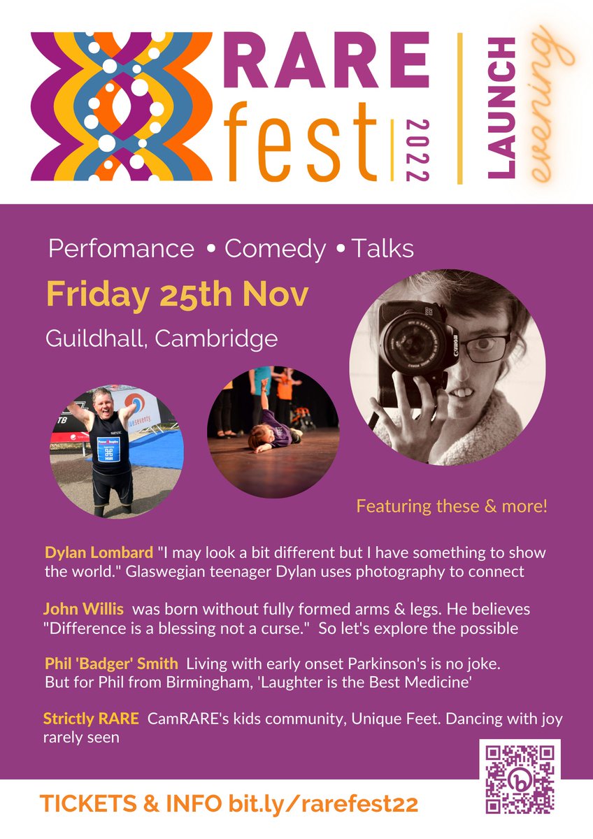camraredisease's tweet image. #FridayFeeling 6 Fridays til the launch of #RAREfest22 with 'Strictly Rare'!! 

Have you booked seats to see our #UniqueFeetCam dancers, rare photographer  Dylan Lombard, @Power2InspireUK founder @JohnWillis34 &amp;amp; comedian @Phil_Jerky  ? 

bit.ly/RAREFest22Laun…
@event_cambridge