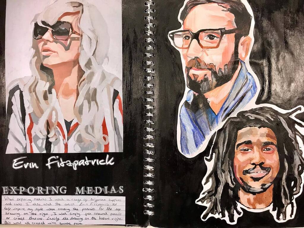 MinsterArt's tweet photo. Love looking at students’ sketch books . Here are a few sneaky peaks at some for you …… 😍👌🏽 
•
•
•
•
#sketchbook #artbook #sketchbooks #research #workinghard #studies #artistresearch #inspiration #loveart #gettinginspired #artistcopy #artistresponse https://t.co/BjLH7xjvlz