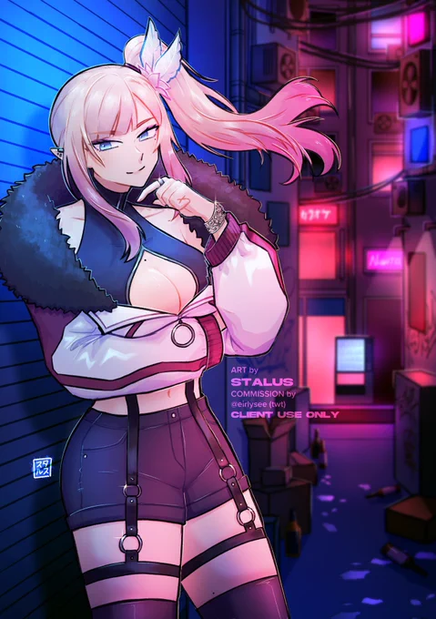  A quick re-introduction - my name is Stalus and I'm an ex-gangster vtuber + a chill artist! I usually draw in shounen style, but I also play around with a bit of L2D and AfterEffects whenever I can! Here are some of my art!  (2/3) 