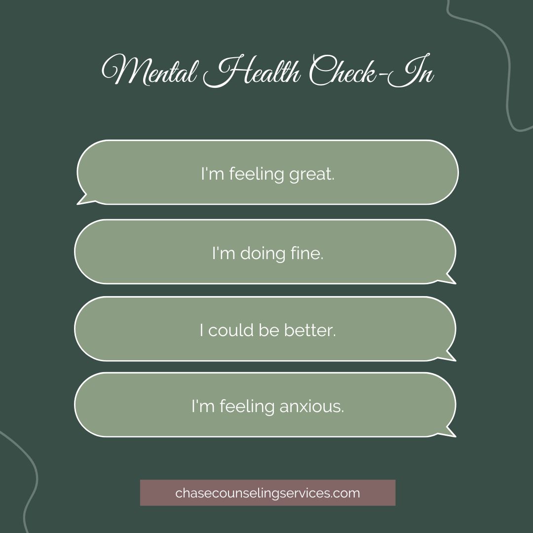 Checking in on your mental health starts with assessing how you are feeling. Do you notice feeling stress, anxiety, worry, sadness, or other challenging emotions? 
#counselors #naadac #dctherapist #dmvtherapist #mdtherapist #MentalHealth #Mentalhealthevents #socialwork