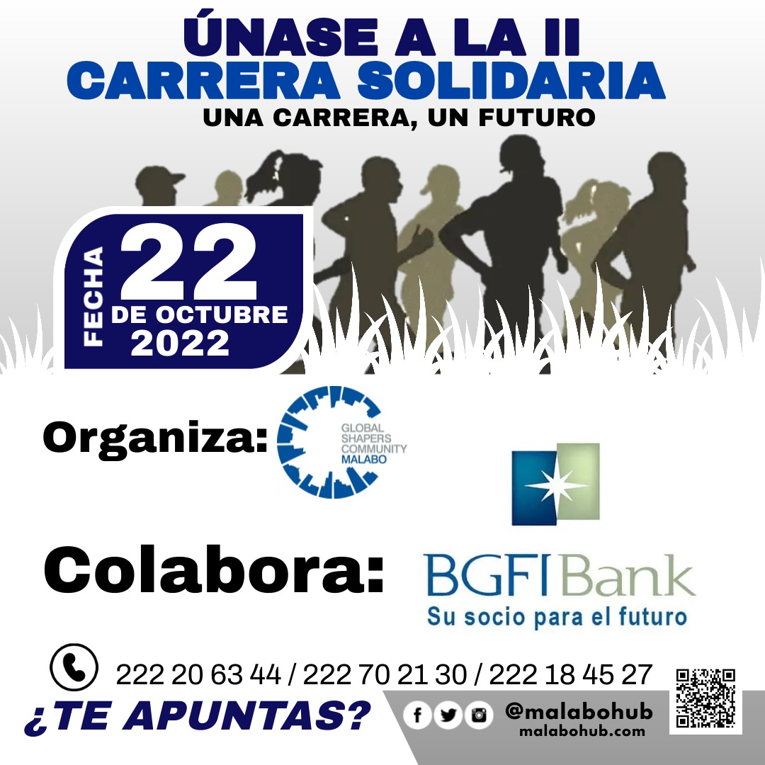 GlobalMalabo's tweet photo. Damos la bienvenida a @BgfibankGe cómo uno de nuestros colaboradores en esta II Edición de la Carrera Solidaria.

Gracias por apoyarnos 🙏🏽😊

#MalaboHub #GlobalShaper #guineaecuatorial #solidaria #Bgfibankge https://t.co/lv4cx9tOYC